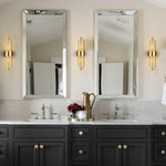 2-light wall light gold vanity light stainless steel bathroom light