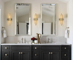 2-light wall light gold vanity light stainless steel bathroom light
