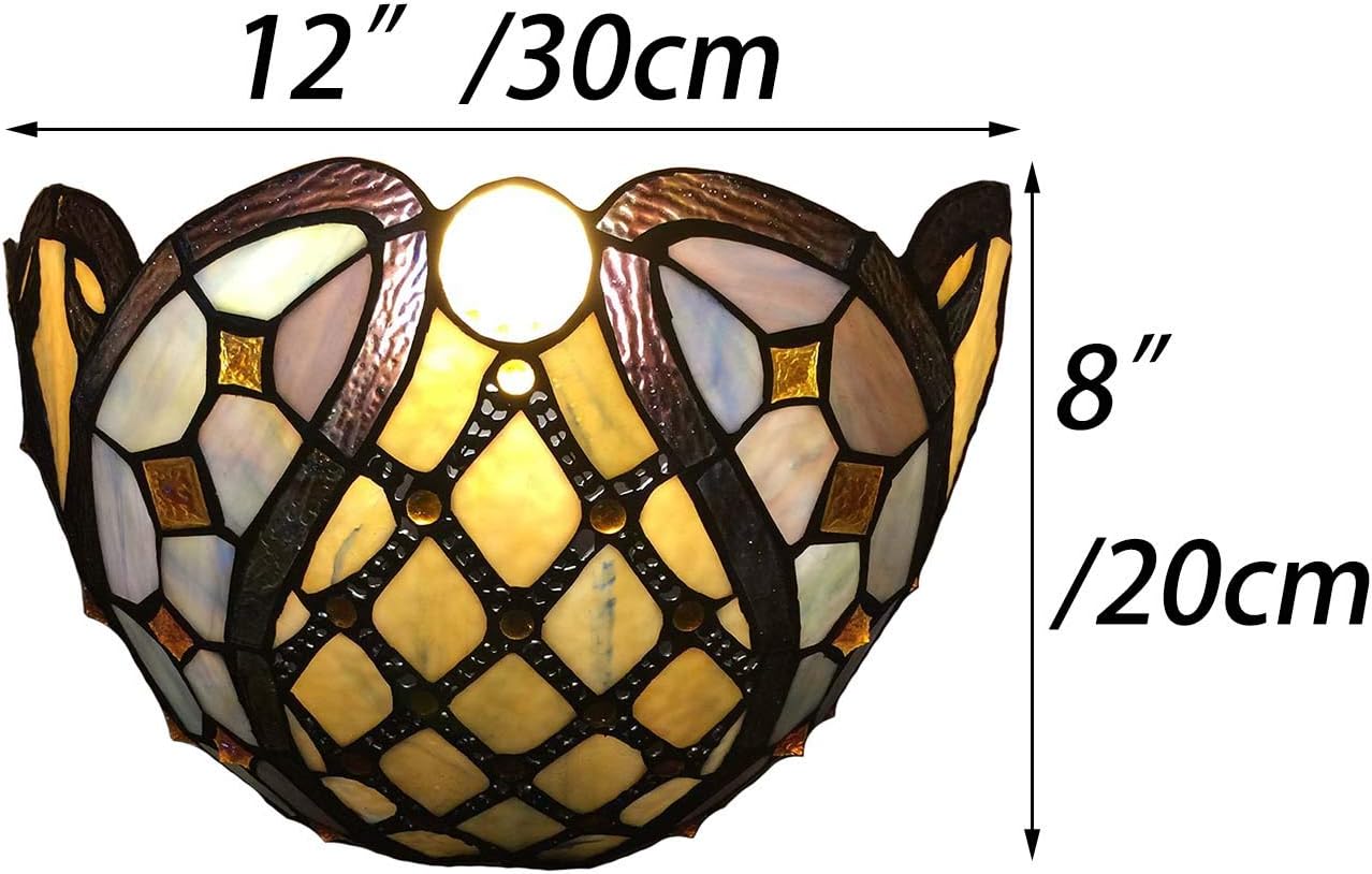 Unique bedroom light multicolor night light glass, metal wall light