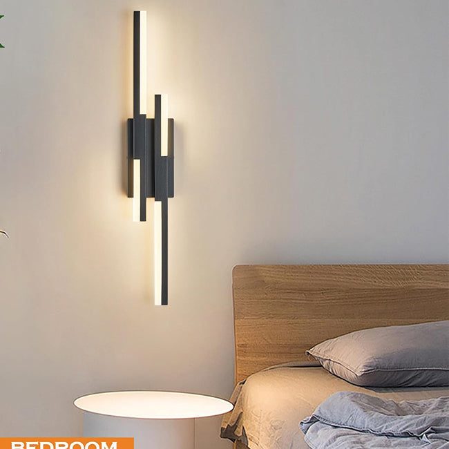 Led vanity light black fixtures light iron, acrylic wall light