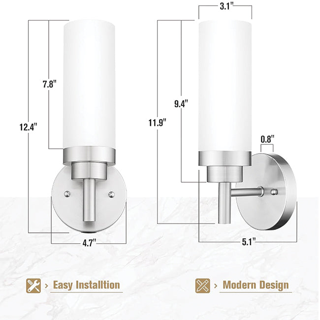 2pk vanity light nickel wall light metal kitchen light