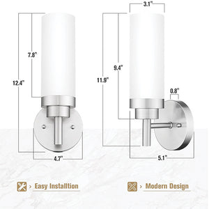 2pk vanity light nickel wall light metal kitchen light
