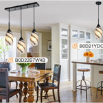 3 light kitchen island light black pendant light glass, metal chandelier light