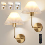 Sets of 2 wall light gold vanity light metal, fabric, acrylic kitchen light
