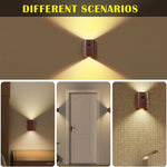 Led stairs night light walnut wall lights plastic motion sensor light