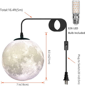 Plug in pendant light white hallway light plastic hanging light