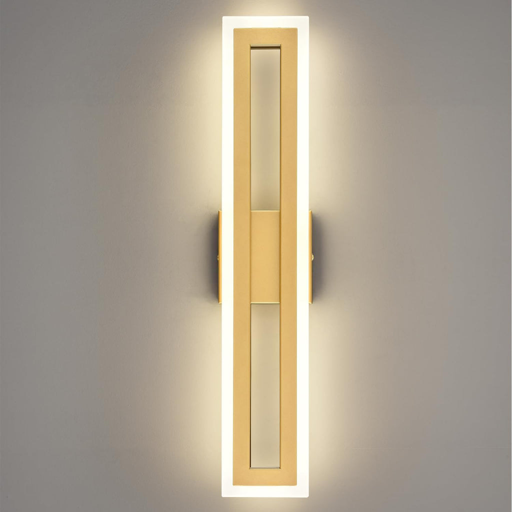 24 Inch Wall Light Gold mounted light Plastic, Metal bathroom light