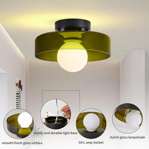Modern dining room light dark green kitchen light glass ceiling light