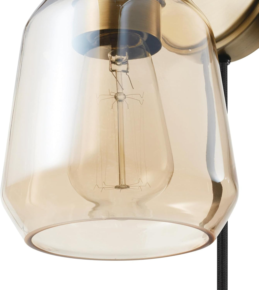 1-light bedroom light brass mounted light metal wall light