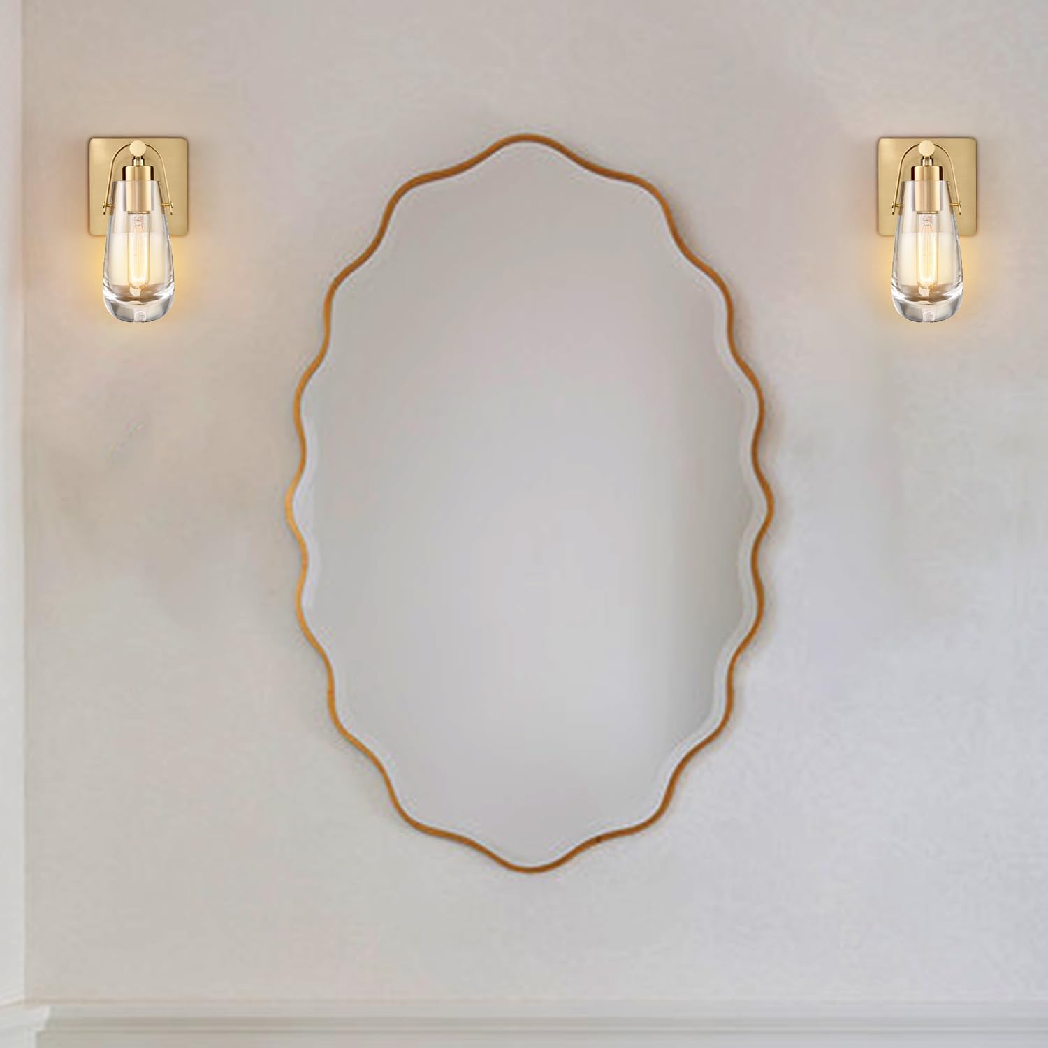 Modern wall light gold vanity light glass, metal mount light
