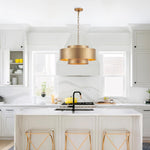 Three round modern pendant light metal kitchen light brass bedroom light