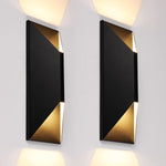 Pack of 2 porch light black wall light metal patio light