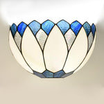 12 inches wide hallway light blue&white stairway light glass wall light