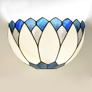 12 inches wide hallway light blue&white stairway light glass wall light