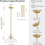 Industrial kitchen light gold pendant light glass metal chandelier light