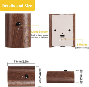 Led stairs night light walnut wall lights plastic motion sensor light