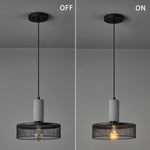 Dimmable living room light black and grey pendant light concrete metal kitchen light