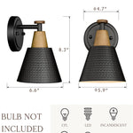 1-light wall lamps matte black fixture lights metal bedroom light
