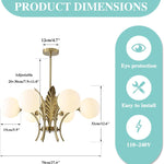 6 light chandelier light white pendant light flush metal mount light