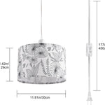 2 pack pendant light white & black hanging light metal bedroom light