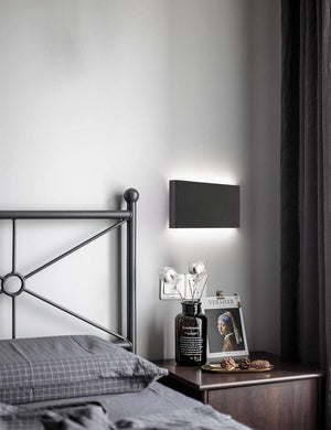 Modern bedroom light black decor light metal wall light