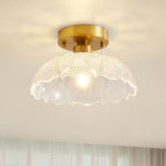 Vintage  entryway light gold ceiling light glass fixture light