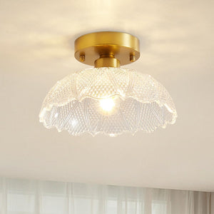 Vintage  entryway light gold ceiling light glass fixture light