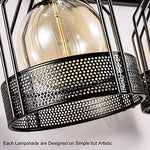 3 light vanity industrial cage wall sconce light