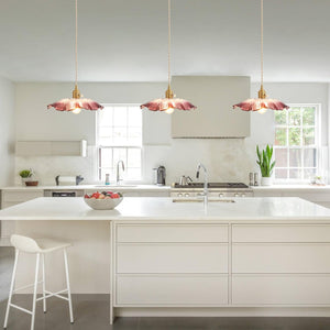 Sunflower pendant light purple hanging light glass bedroom light