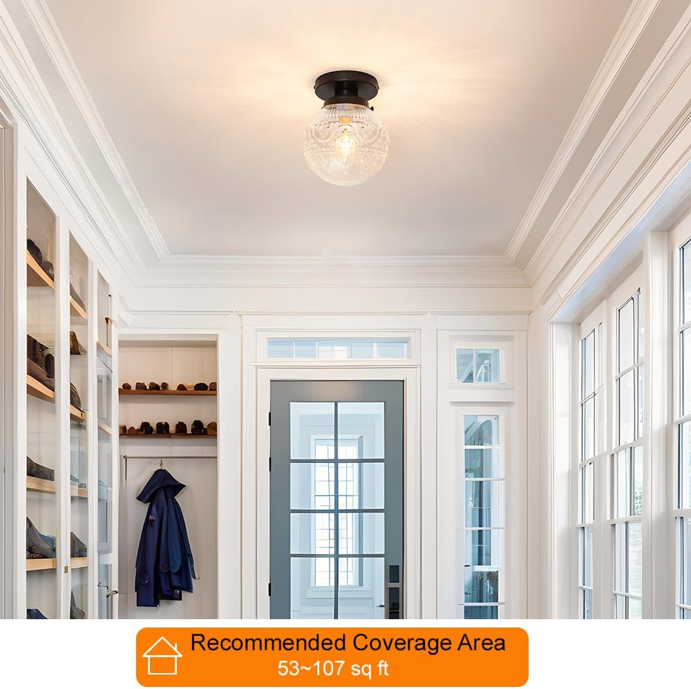 Modern hallway light black ceiling light glass ceiling light