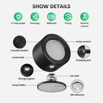 2 pcs battery operated light black rotation light plastic, metal wall light