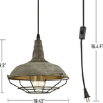Farmhouse plug in pendant light rustic island lighting