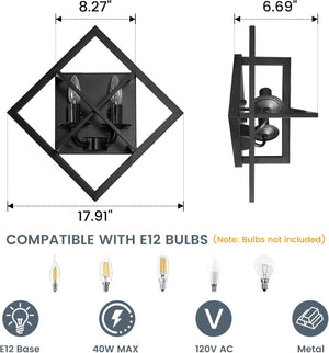 2-light wall light black stairwell light iron hallway light