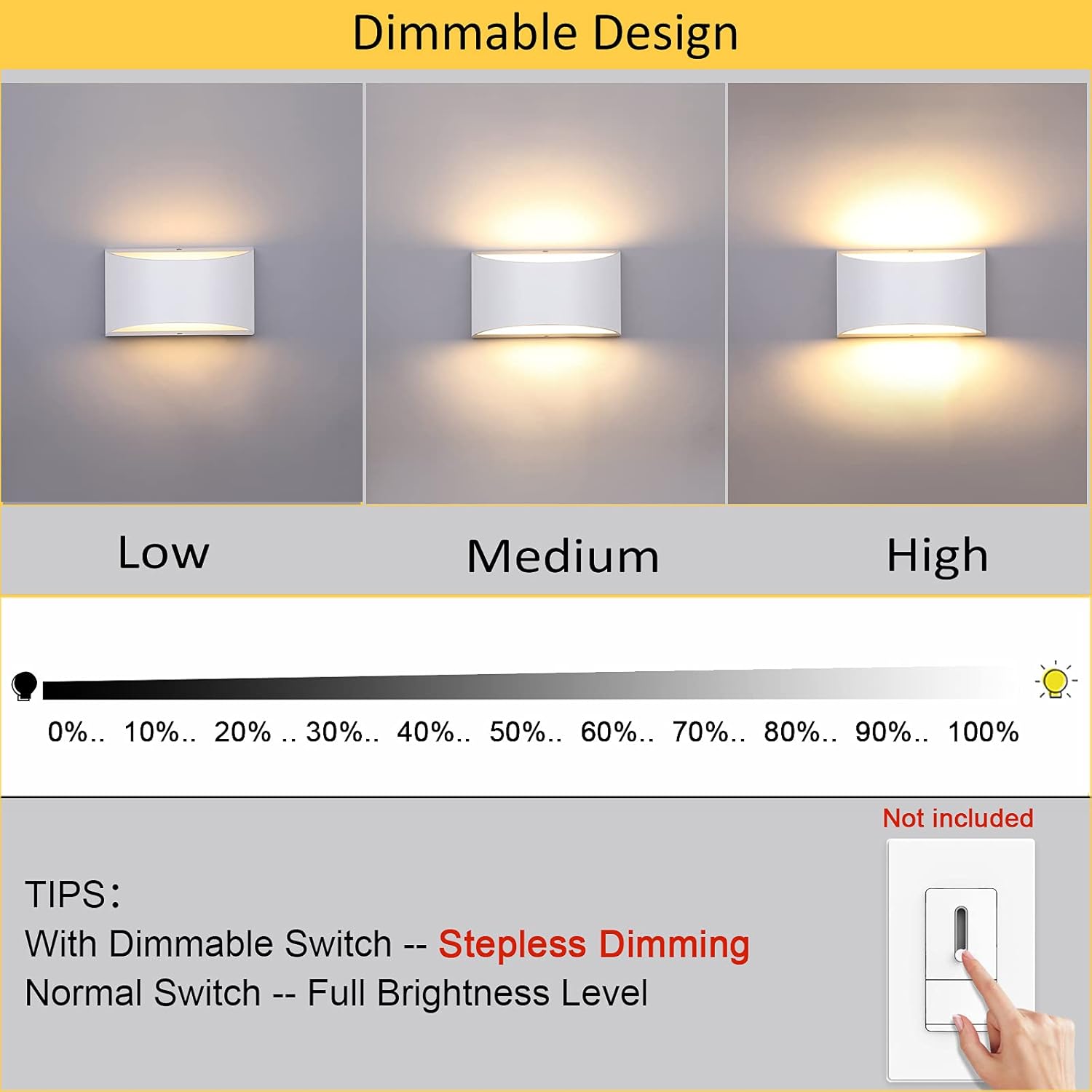 LED bedroom light white living room light aluminum wall light