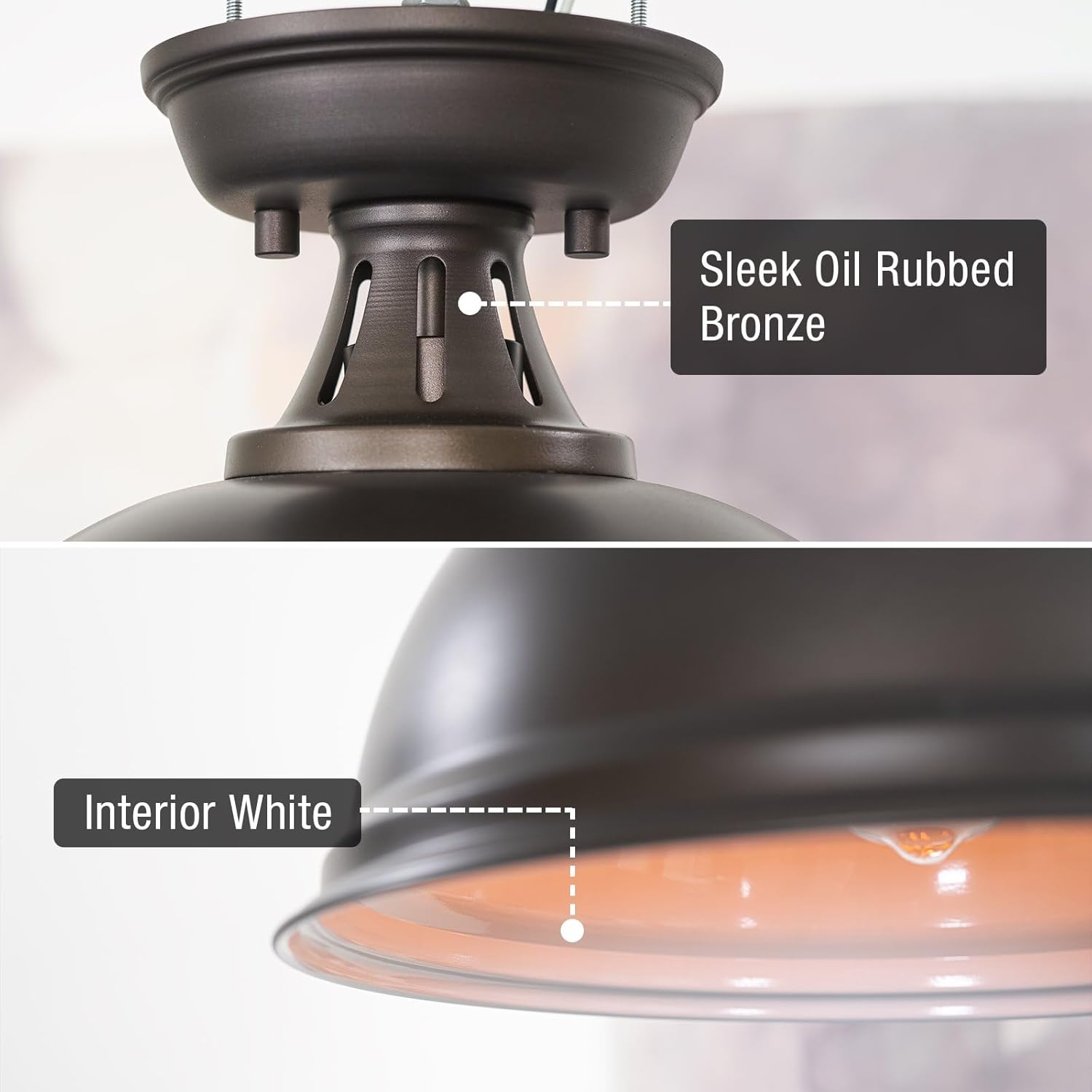 14 inch industrial ceiling light bronze hallway light metal flush mount light