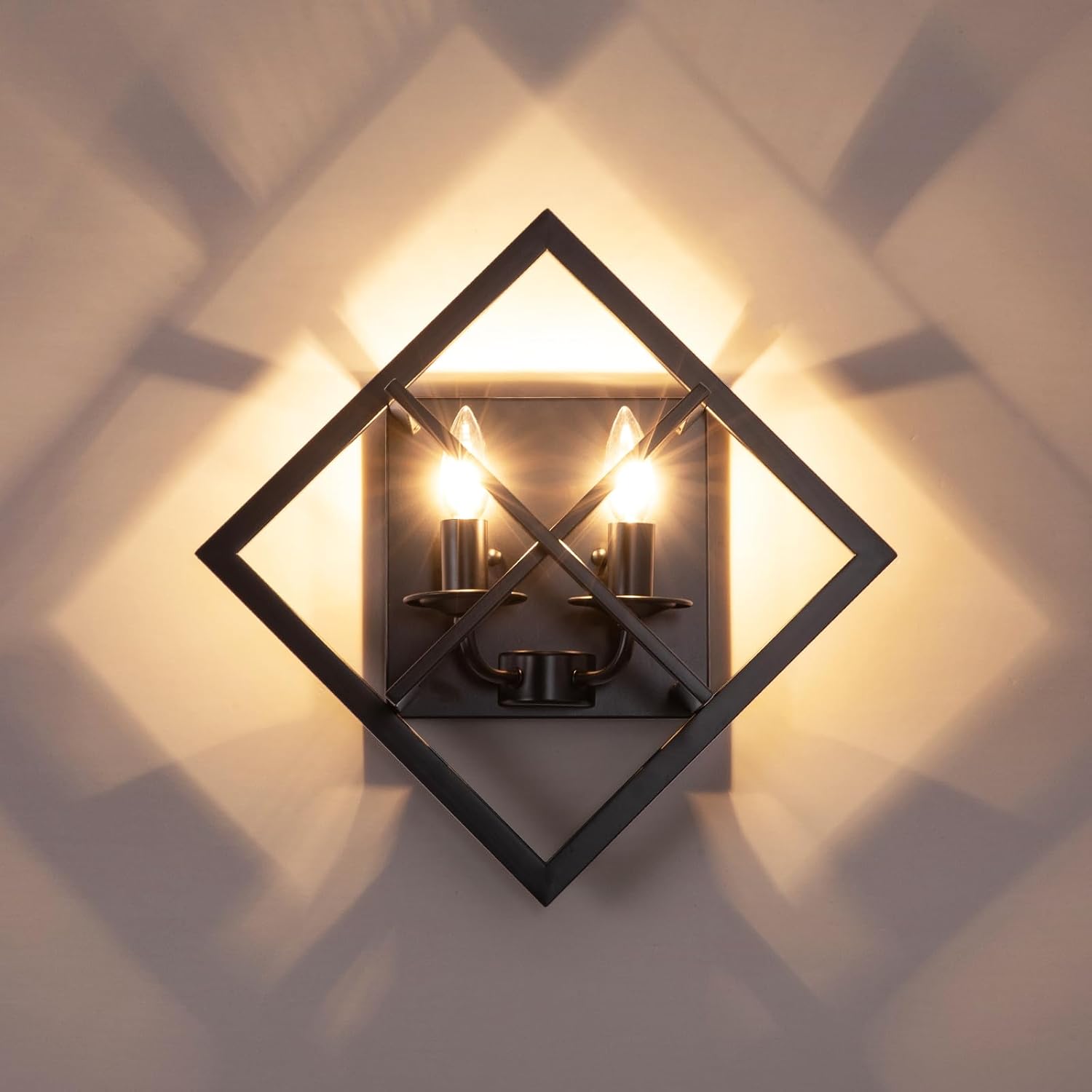 2-light wall light black stairwell light iron hallway light