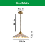 11.8 IN hangable light gold light fixture matel pendant light