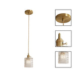 Vintage bedroom light gold pendant light brass, glass hanging lamp