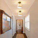 E14 base bulb light gold light fixture metal ceiling light