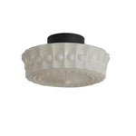 13.8 Inch bulb light cream ceiling light glass, metal bedroom ceiling fixtures