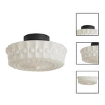 13.8 Inch bulb light cream ceiling light glass, metal bedroom ceiling fixtures