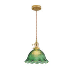 Farmhouse island lights Magnolia green dining light copper, glass pendant light