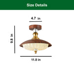 5 Light light fixture brown ceiling light Crystal, glass, metal lighting house
