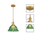 Farmhouse island lights Magnolia green dining light copper, glass pendant light