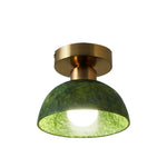 Vintage bulb light green ceiling light metal green lighting