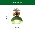 Vintage bulb light green ceiling light metal green lighting