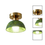 Vintage bulb light green ceiling light metal green lighting
