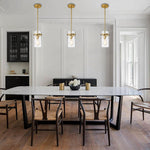 1  Pack dining room light gold pendant light glass, metal island lights
