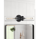 2 light industrial wall sconce farmhouse wall light fixture glass wall lamp