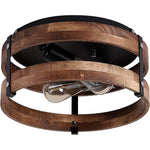 2 light rust flush mount ceiling light fixture wood ceiling lamp round drum semi flush mount ceiling lamp